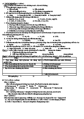 Tổng hợp đề thi đại học kì 2 môn Hóa học